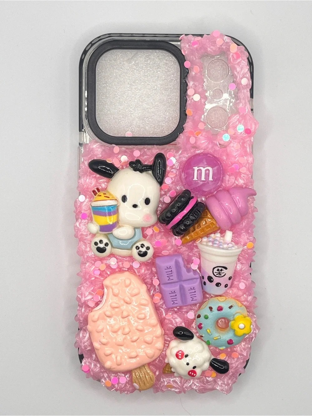Hand Crafted Pink Kawaii Pochacco Dessert Phone Case